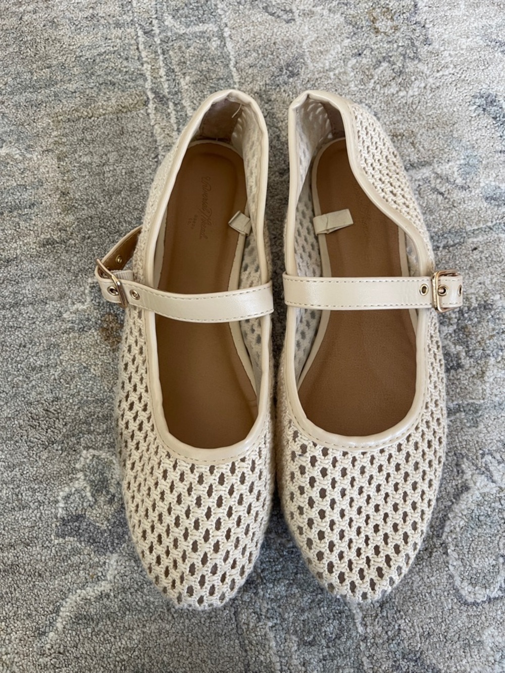 Universal Thread Cream Woven Mary Jane Flats - Picture 3 of 5